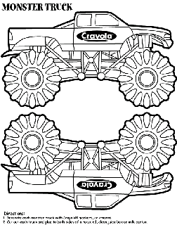Monster Truck Box coloring page