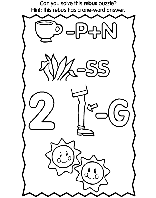 Rebus Message coloring page