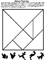 Chinese Tangrams coloring page