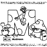 Alphabet M coloring page