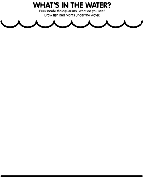 What's in the Water? coloring page