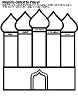 Muslims Called to Prayer coloring page