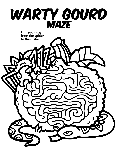 Warty Gourd Maze coloring page