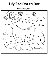 Lily Pad Dot to Dot coloring page