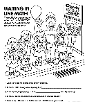Waiting in Line Math coloring page