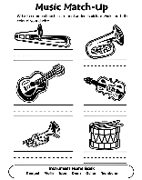 Musical Match Up coloring page