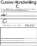 Cursive C coloring page