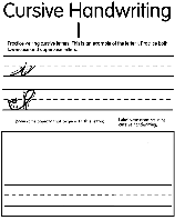 Cursive I coloring page