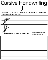 Cursive J coloring page