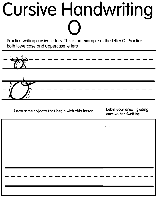 Cursive O coloring page