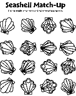 Seashell Match-Up coloring page