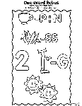 One Word Rebus coloring page