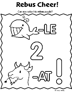 Rebus Cheer! coloring page