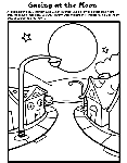 Gazing at the Moon coloring page