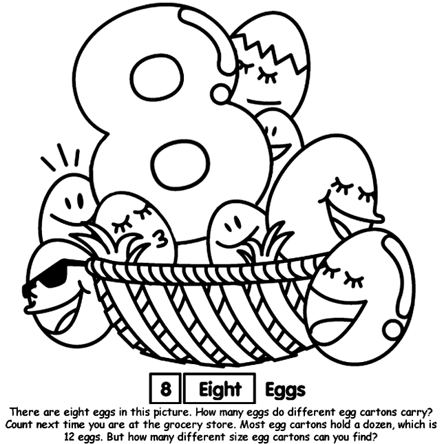Number 8 coloring page