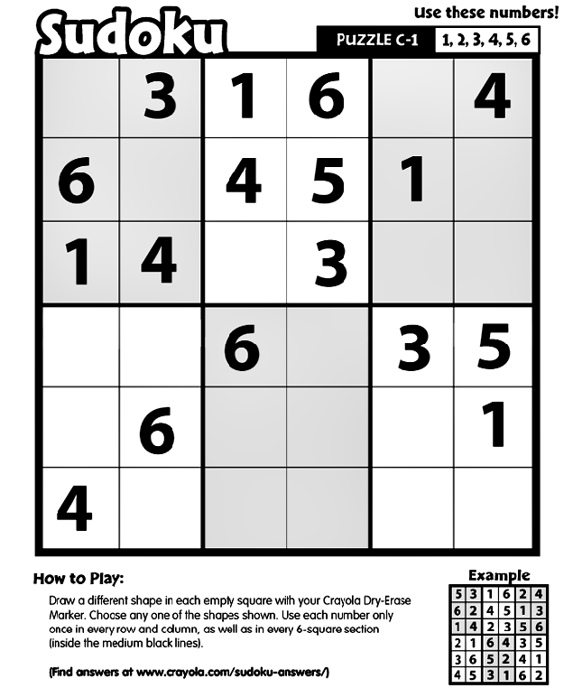 Sudoku C-1 coloring page
