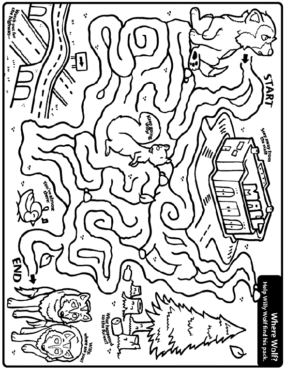 Where Wolf? coloring page