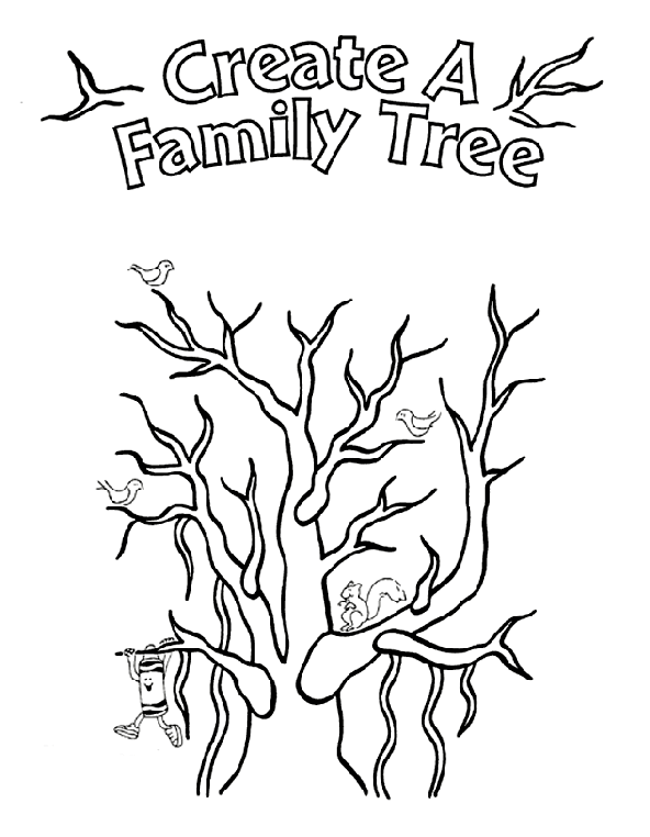 Family Tree coloring page