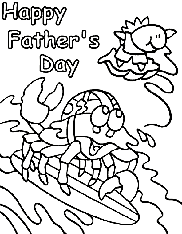 Father's Day - Fun coloring page