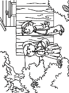 On a Hunt coloring page