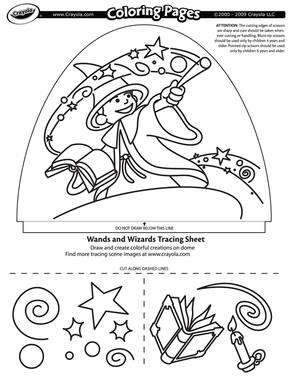 Wands and Wizards coloring page