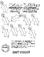 Holiday Holly Wreath coloring page