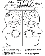 Janus Mask coloring page