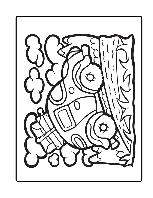 Traveling In A Car coloring page