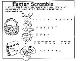 Easter Scramble coloring page