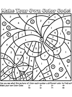 Butterfly Color by Number coloring page