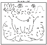 Frog Dot to Dot coloring page