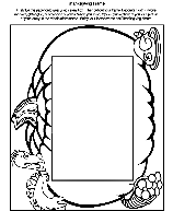 Thanksgiving Frame coloring page