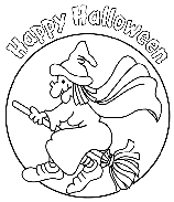 Witch coloring page