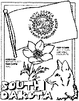 South Dakota coloring page