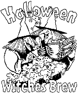 Halloween Witches&#39; Brew coloring page