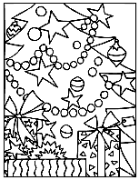 Christmas Gifts Under the Tree coloring page