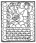 Easter Bunny in Basket coloring page