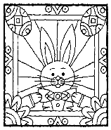 Easter Bunny with Eggs coloring page