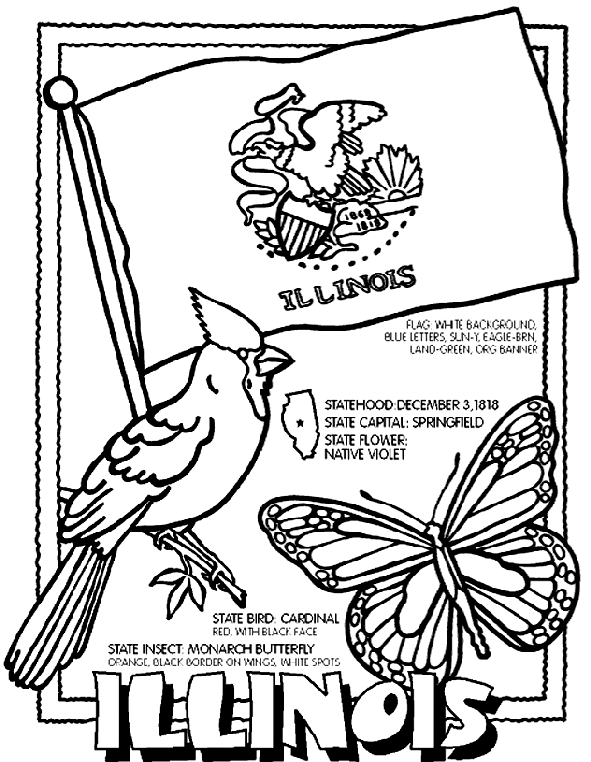 Illinois coloring page
