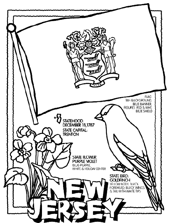 New Jersey coloring page