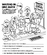 Waiting In Line Math - Line Ordinal coloring page