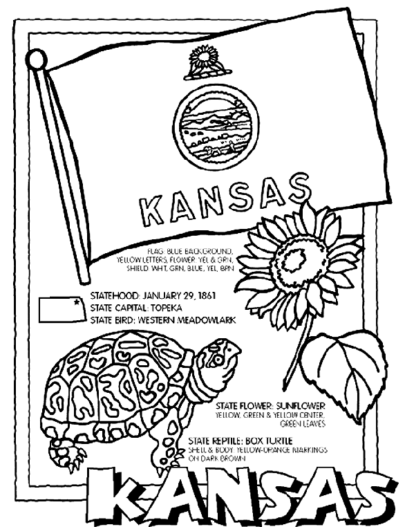 Kansas coloring page