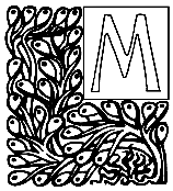 Alphabet Garden M coloring page