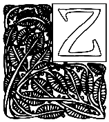 Alphabet Garden Z coloring page