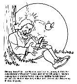 Isaac Newton - Gravity coloring page