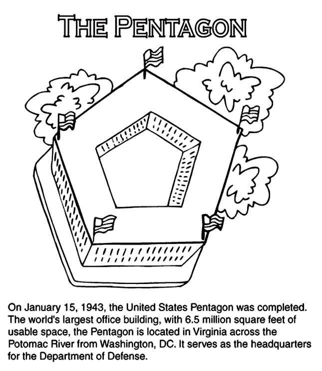 Pentagon coloring page