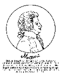 Wolfgang Amadeus Mozart coloring page