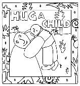 Hug a Child coloring page