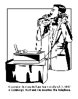 Alexander Graham Bell coloring page
