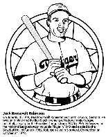 Jackie Robinson - Baseball Player coloring page